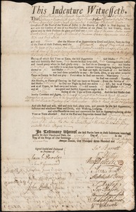 Enoch Jarvis indentured to apprentice with Hugh McDaniel of Boston