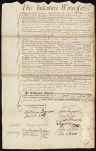 William Gray indentured to apprentice with Joshua Young of Boston