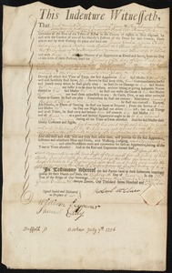James Gordon indentured to apprentice with Robert McClure of Londonderry