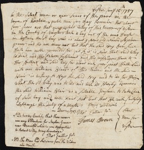 Stephen Grover indentured to apprentice with William Blair of Weston