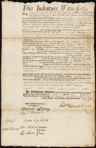 Mary Devereux indentured to apprentice with Nathaniel [Nathanael] Warner of Boston