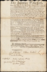 Abigail Cox indentured to apprentice with William Warland of Boston