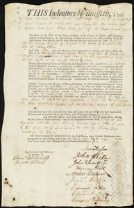 James Henley [Henly] indentured to apprentice with Freeman Hinckley of Barnstable