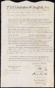 Ruth Newell indentured to apprentice with Josiah Snell of Bridgewater