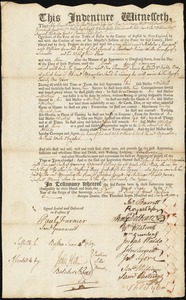 Nicholas Mangent indentured to apprentice with William Crawford of Fort Pownall