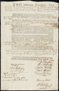 Richard Legalley indentured to apprentice with Abraham Boeman of Portland