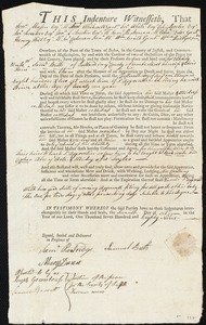 Thomas Ethridg indentured to apprentice with Samuel Butts of Portland