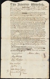 Henry Conner indentured to apprentice with Abraham Adams of Boston