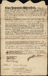 Eleanor Green indentured to apprentice with John Beaudri of Boston