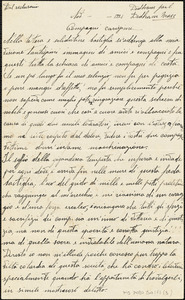 Nicola Sacco autographed letter signed to &quot;Compagni carissimi&quot;, Dedham, November 1921