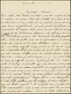 Nicola Sacco autographed letter signed to &quot;Compagin carissimi&quot;, [Dedham], 4 December 1922