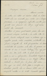 Nicola Sacco autographed letter signed to &quot;Compagni carissimi&quot;, Dedham, 24 April 1927