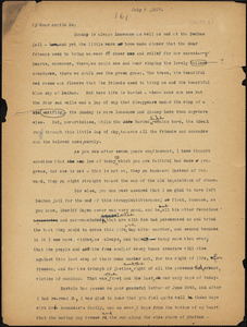 Nicola Sacco typed letter (copy) to &quot;Auntie Be&quot;, [Charlestown], 3 July 1927