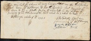 Thomas Smith indentured to apprentice with Samuel [Sam] Gamwell of Westborough