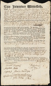 Sarah Pain indentured to apprentice with Thomas [Tho] Jackson, Jr. of Boston