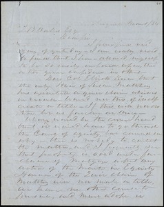 F. C. Barber, Augusta, Ga., autograph letter signed to Ziba B. Oakes, 1 March 1854