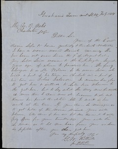 letter signed to Ziba B. Oakes, 10 February 1854