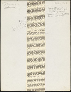 Bartolomeo Vanzetti printed letter to [Elizabeth Glendower Evans], [Charlestown, Winter 1923]