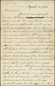 Andrea Bevilacqua [pseudonym of Bartolomeo Vanzetti?] manuscript letter signed (in Vanzetti&#39;s hand), to friends, [Charlestown], 8 August 1923