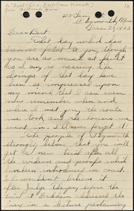 Beltrando Brini autographed letter signed to &quot;Bert&quot; [Bartolomeo Vanzetti], Plymouth, 20 December 1923