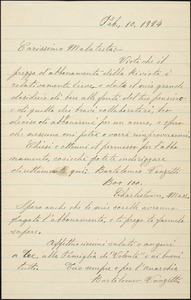Bartolomeo Vanzetti autographed note signed to Errico Malatesta, [Charlestown], 10 February 1924