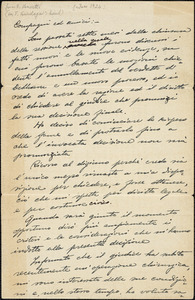 Bartolomeo Vanzetti manuscript letter (copy) to &quot;Campagni et amici&quot;, [Charlestown, June 1924]