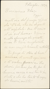Bartolomeo Vanzetti autographed letter signed to Roberto Elia, [Charlestown], 9 July 1924
