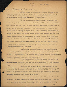 Bartolomeo Vanzetti typed letter (copy) to Mary Donovan, [Charlestown], 25 September 1925