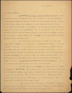 Bartolomeo Vanzetti typed letter (copy) to Alice Stone Blackwell, [Charlestown], 27 October 1925