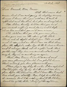 Bartolomeo Vanzetti autograph letter to Elizabeth Glendower Evans, [Charlestown], 15 February 1927