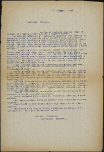 Bartolomeo Vanzetti typed letter (copy) to Luigia Vanzetti, [Dedham], 15 May 1927