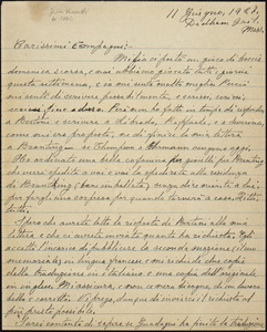 Bartolomeo Vanzetti autographed letter to Comrades [Sacco-Vanzetti Defense Committee], Dedham, 11 June 1927