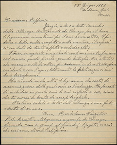 Bartolomeo Vanzetti autographed letter signed to Giovanni Pippan, Dedham, 28 June 1927