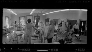 Student poses for life-drawing class, Boston University School of Fine & Applied Arts (SFAA), Boston