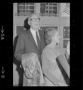 Dr. Benjamin Spock and Jane Spock after he was found guilty in Boston Five trial