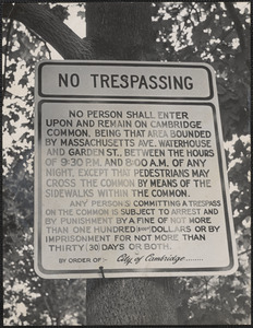 Cambridge Common ban