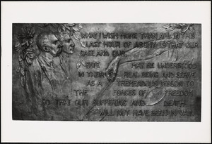 Memorial bas-relief sculpture