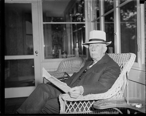 Col. House sits on veranda