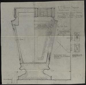 Full size section through repository for Manhattanville College Chapel, 1934-11-09