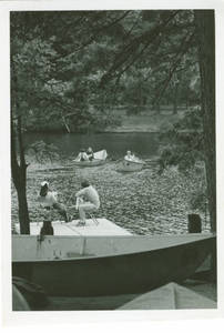 Rowing boats at Freshman Camp (1970)