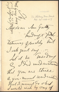 Emily Tennyson autograph letter signed to Mrs. Gatty, Farringford, [Isle of Wight], [December 1865?]