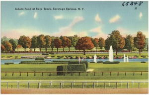 Infield pond at race track, Saratoga Springs, N. Y