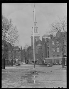 Old North Church reflection after thaw