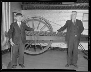 Charlestown Navy Yard/rope making. John Tyrell - 1st class rope maker at  the layer machine. - Digital Commonwealth