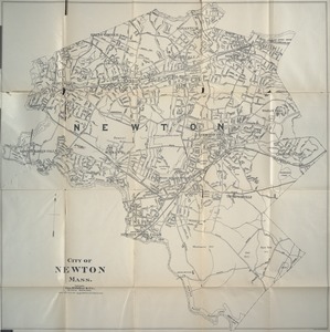 Blue book of Newton ... containing lists of the leading residents, societies, etc. with street directory and new map. - Map of the City of Newton, Mass.