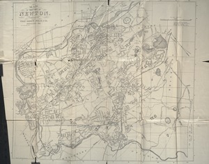 Blue book of Newton ... containing lists of the leading residents, societies, etc. with street directory and new map. - Map of the City of Newton, Mass.