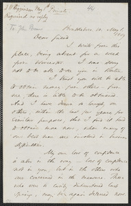 Thomas Wentworth Higginson autograph letter signed to [John Brown], Brattleboro, Vt., 1 May 1859