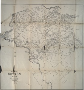 Blue book of Newton ... containing lists of the leading residents, societies, etc. with street directory and new map. - Map of the City of Newton, Mass.