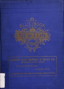 Blue book of Newton ... containing lists of the leading residents, societies, etc. with street directory and new map.