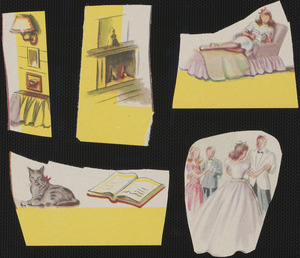 Paper cutouts from paper doll book